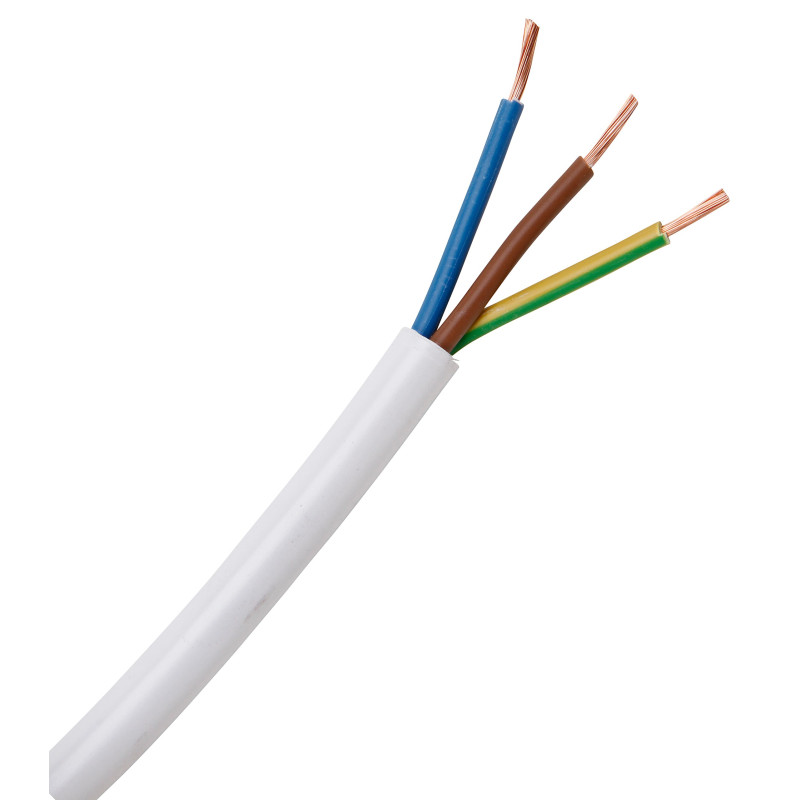Kopp 151610846 Tuyau conducteur H03 VV-F Blanc 3 x 0,75 mm² x 10 m