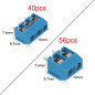 GTIWUNG 96 Pièces PCB Bornier à Vis, 2 Broches(Pin) et 3 Broches(Pin) Bornier à Souder Bleu 5mm, 300V 10A PCB Vis Connecteur