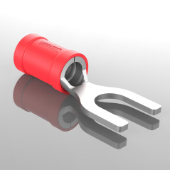 AUPROTEC Fourche 0,5-6,0 mm² Ø du trou M3 - M8 En partie isolé PVC SV Connecteur de câble en cuivre étamé