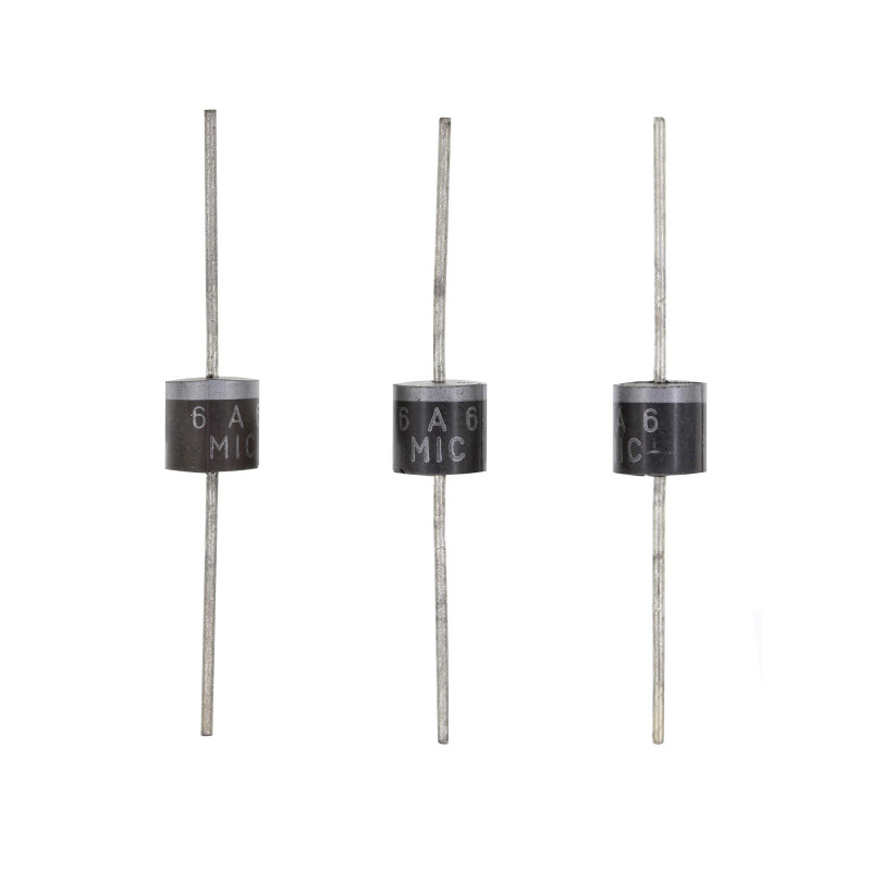 HUABAN 20 pièces 6A6 Diode de redressement 6A 600V R-6 Axial 6 Amp 600 Volt HUABAN 20 pièces 6A6 Diode de redressement 6A 600V R-6 Axial 6 Amp 600 Volt