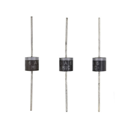 HUABAN 20 pièces 6A6 Diode de redressement 6A 600V R-6 Axial 6 Amp 600 Volt