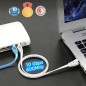 Elfcam® - 3m Câble Réseau Ethernet RJ45, Cat 7 STP 100% Cuivre, Câble Plat, 32 AWG, Blanc (3M) Elfcam® - 3m Câble Réseau Ethernet RJ45, Cat 7 STP 100% Cuivre, Câble Plat, 32 AWG, Blanc (3M)