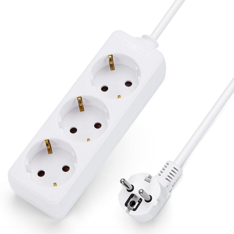 Aigostar Rallonge 3 Prises avec câble de 1,5 m, Blanc Aigostar Rallonge 3 Prises avec câble de 1,5 m, Blanc