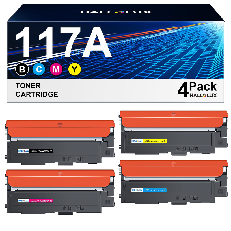 HALLOLUX 117A Cartouches de Toner Compatible pour HP 117A pour Color Laser MFP 178nw 179fnw 150nw 150a 178nwg 179fwg W2070A W207 HALLOLUX 117A Cartouches de Toner Compatible pour HP 117A pour Color Laser MFP 178nw 179fnw 150nw 150a 178nwg 179fwg W2070A W207