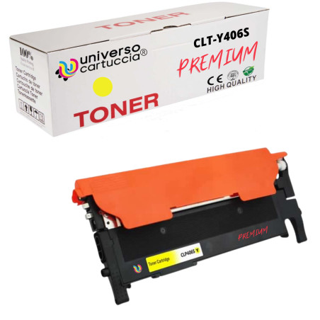 universo cartuccia Toner CLT-Y406S CYAN de remplacement pour Samsung Laserjet Série CLP 360, 365, CLX 3305, Samsung Xpress C410,