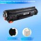 Cartouches de toner compatibles avec HP CE285A Lot de 2