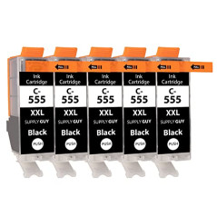 Supply Guy 5 Cartouches d'encre Compatible avec Canon PGI-555 PGBK Noir pour Pixma IX6800 Series IX6820 IX6850 MX720 Series MX72