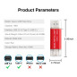 Clé USB 128 Go, Dual Port OTG USB 3.0 Mémoire Stick Aves Type C Port, U Disque Compatible pour Smartphone Android, Tablette et O Clé USB 128 Go, Dual Port OTG USB 3.0 Mémoire Stick Aves Type C Port, U Disque Compatible pour Smartphone Android, Tablette et O