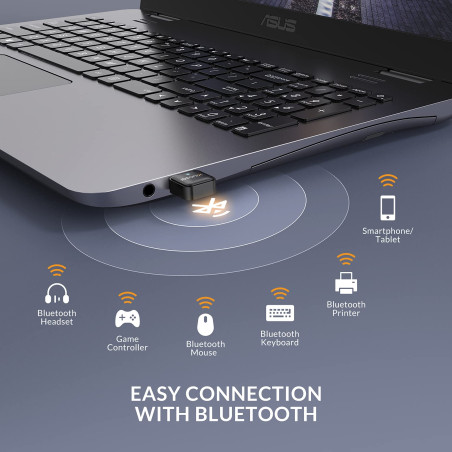 iDsonix Clé Bluetooth 5.0 Adapter, Bluetooth Dongle USB pour PC, Adaptateur Bluetooth sans Fil Compatible avec Windows 10/7 pour