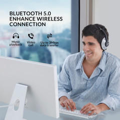 iDsonix Clé Bluetooth 5.0 Adapter, Bluetooth Dongle USB pour PC, Adaptateur Bluetooth sans Fil Compatible avec Windows 10/7 pour