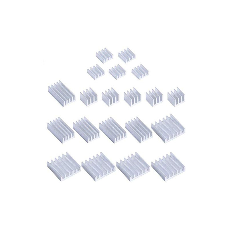 GeeekPi 20PCS Dissipateurs de Chaleur pour Raspberry Pi 4 Modèle B,Raspberry Pi Dissipateurs de Chaleur en Aluminium avec Ruban GeeekPi 20PCS Dissipateurs de Chaleur pour Raspberry Pi 4 Modèle B,Raspberry Pi Dissipateurs de Chaleur en Aluminium avec Ruban