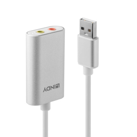 LINDY 42926 Convertisseur USB Type A vers Audio - argent