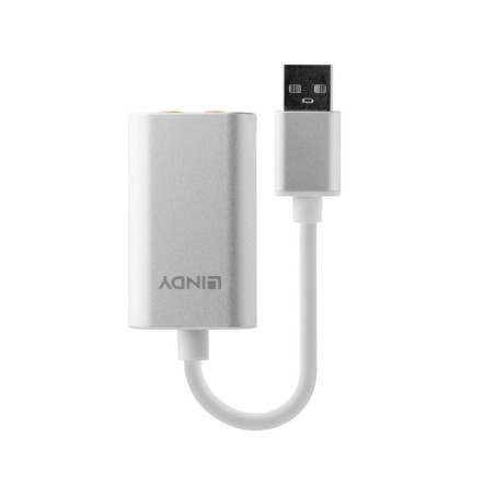 LINDY 42926 Convertisseur USB Type A vers Audio - argent