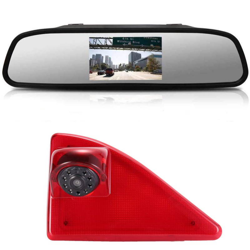 4.3" Pouces HD Rétroviseur Moniteur + HD Vision Nocturne IR Feu de Freinage Caméra de Recul pour Opel Vauxhall Movano ab 2010/Re 4.3" Pouces HD Rétroviseur Moniteur + HD Vision Nocturne IR Feu de Freinage Caméra de Recul pour Opel Vauxhall Movano ab 2010/Re