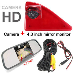 4.3" Pouces HD Rétroviseur Moniteur + HD Vision Nocturne IR Feu de Freinage Caméra de Recul pour Opel Vauxhall Movano ab 2010/Re
