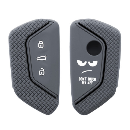 kwmobile Coque clé de Voiture Compatible avec VW Golf 8 3-Bouton Accessoire clé Voiture - Protection étui Souple en Silicone - B