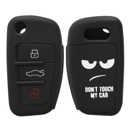 kwmobile Coque clé de Voiture Compatible avec Audi Clé 3-Touches Accessoire clé Voiture - Protection étui Souple en Silicone - B