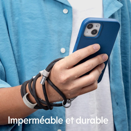 Cordon de téléphone en TPU durable RHINOSHIELD|Imperméable, boucle supplémentaire pour accrocher des accessoires-cordon résistan
