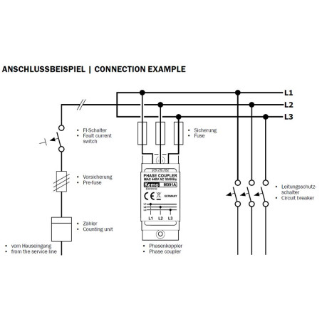 Kemo M091A coupleur de Phase pour Produits Powerline