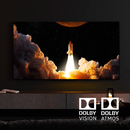 Cecotec TV QLED 55” Smart TV V1+ Series VQU11055+S, 4K UHD, Android 11, Frameless, MEMC, Dolby Vision y Atmos, HDR10, Wide Color