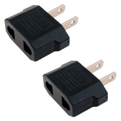 OcioDual 4X Adaptateur Prise France EU Europe vers US USA Voyage Secteur EUR FR Chine Noir