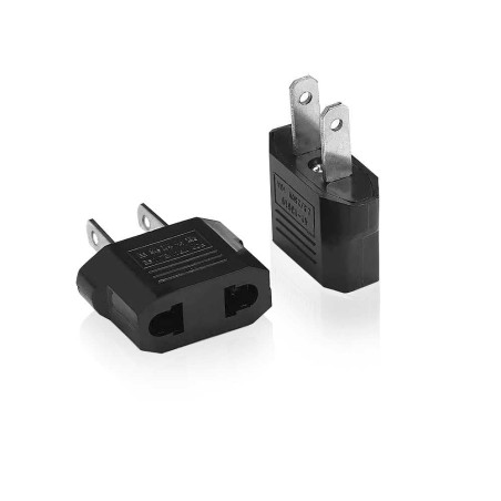 OcioDual 4X Adaptateur Prise France EU Europe vers US USA Voyage Secteur EUR FR Chine Noir
