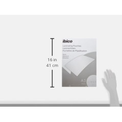 Ibico Basics Pochettes de Plastification A3, Epaisseur Light, Haute Protection et Durabilité des Documents, Paquet de 100, Finit