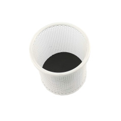 LEVIATAN Pot à Crayons en Métal – Porte-Stylo Rond Ø91 mm – Organiseur de Bureau et Maison – Filet Métallique avec Base Antidéra