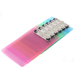 6 Pièces Porte-bloc A5 avec Pince, Transparent Plastique Clip planches pour papier d'écriture Memo des dossiers, Planchettes à p