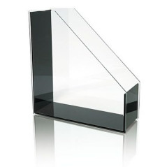 Wedo Acryl Exklusiv Porte-revues A4 Transparent/Noir