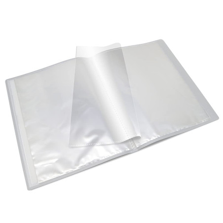 WAYTEX 931444 Protège Documents A4 Personnalisable 80 Vues 40 Pochettes Couverture Polypro Transparent