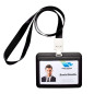 2 ensembles porte-badges horizontaux lanière pour bureau entreprise employé école étudiant Bus nom Badge porte-carte noir 2 ensembles porte-badges horizontaux lanière pour bureau entreprise employé école étudiant Bus nom Badge porte-carte noir
