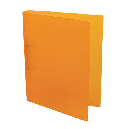 Idena 224368 - Classeur à anneaux DIN A4, en PP, 2 anneaux, largeur dos 35 mm, orange translucide, 1 pièce