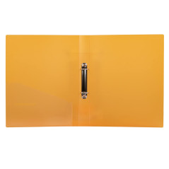 Idena 224368 - Classeur à anneaux DIN A4, en PP, 2 anneaux, largeur dos 35 mm, orange translucide, 1 pièce