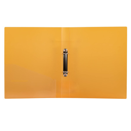 Idena 224368 - Classeur à anneaux DIN A4, en PP, 2 anneaux, largeur dos 35 mm, orange translucide, 1 pièce