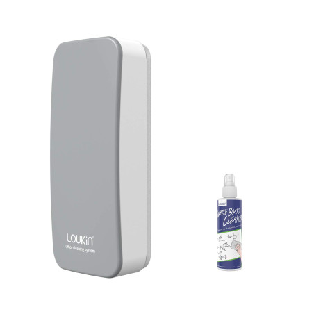 loukin Effaceur magnétique effaçable à sec pour tableau blanc, effaceur de tableau en verre (gris), nettoyant pour tableau blanc