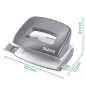 Leitz – Mini-Perforateur, 10 Feuilles, Réglette de Guidage avec Marquages des Formats, Métal, Petit Format, pour École Travail B Leitz – Mini-Perforateur, 10 Feuilles, Réglette de Guidage avec Marquages des Formats, Métal, Petit Format, pour École Travail B