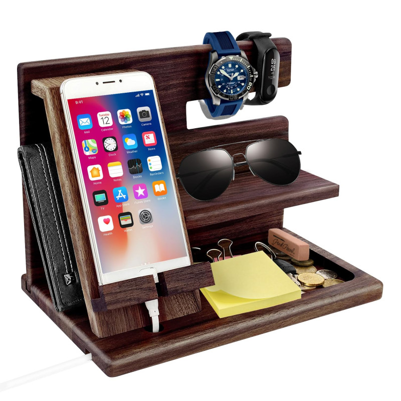 1STKER Cadeau Homme, Organisateur de Bureau pour Mari, Support Telephone Bureau – Organiseur de Table de Nuit – Noël Cadeau Anni 1STKER Cadeau Homme, Organisateur de Bureau pour Mari, Support Telephone Bureau – Organiseur de Table de Nuit – Noël Cadeau Anni