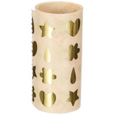 APLI Kids 17614 - Rouleau gommettes formes assorties or