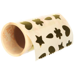 APLI Kids 17614 - Rouleau gommettes formes assorties or