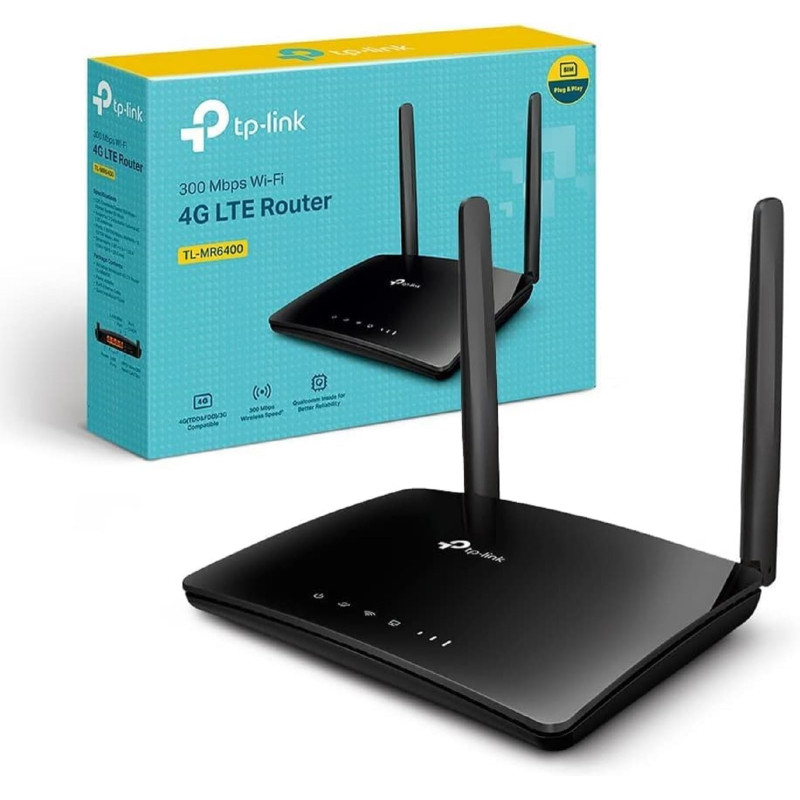 TP-Link Box 4G, Routeur 4G LTE 150Mbps WiFi N 300Mbps, 2 x SMA pour Antenne Externe, 4 Ports Ethernet, Antennes Amovibles, Modem TP-Link Box 4G, Routeur 4G LTE 150Mbps WiFi N 300Mbps, 2 x SMA pour Antenne Externe, 4 Ports Ethernet, Antennes Amovibles, Modem