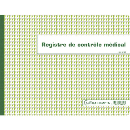 EXACOMPTA Piqûre Contrôle médical 240 x 320 mm 60 pages