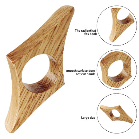 Support de page livre signet pour pouce en bois de noyer naturel fait à la main - cadeaux pour les amateurs de livres - porte-li