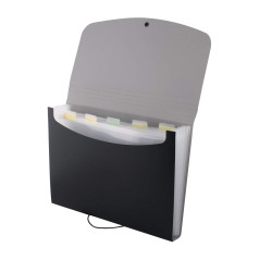 D.RECT 5566 Trieur extensible portable avec élastique rond avec bouton de fermeture, pour la maison, l'école et les voyages de t