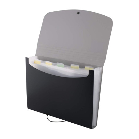 D.RECT 5566 Trieur extensible portable avec élastique rond avec bouton de fermeture, pour la maison, l'école et les voyages de t