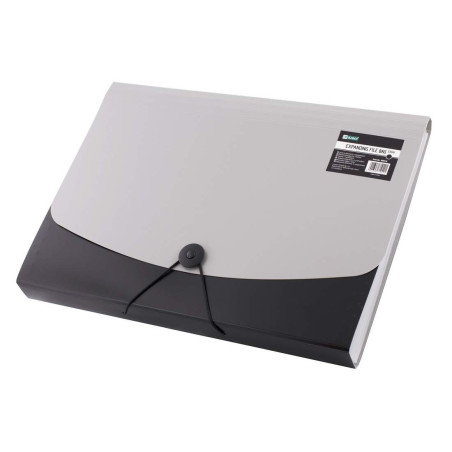 D.RECT 5566 Trieur extensible portable avec élastique rond avec bouton de fermeture, pour la maison, l'école et les voyages de t