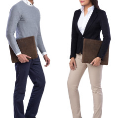 'Scott' Porte-Documents en Cuir Vintage | Chemise A4 12,2 Pouces | Organiseur de Haute qualité avec Fermeture éclair pour Affair