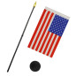 AZ FLAG - Mini Drapeau Etats-Unis De Table - 15x10 cm - Drapeau Américain De Bureau 100% Polyester Avec Hampe Pointe Dorée 25cm AZ FLAG - Mini Drapeau Etats-Unis De Table - 15x10 cm - Drapeau Américain De Bureau 100% Polyester Avec Hampe Pointe Dorée 25cm