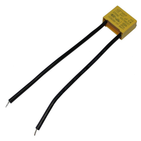 Lumonic MKP Condensateur de suppression des interférences | 0,47µF 275V AC I 2-Pin Raccordement I 2-Pins I 0,47uF, 470nF I Conde