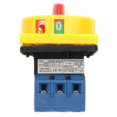 Commutateur de changement de came rotatif 25A / 32A 3 pôles 2 positions Interrupteur de disjoncteur de charge Interrupteur march